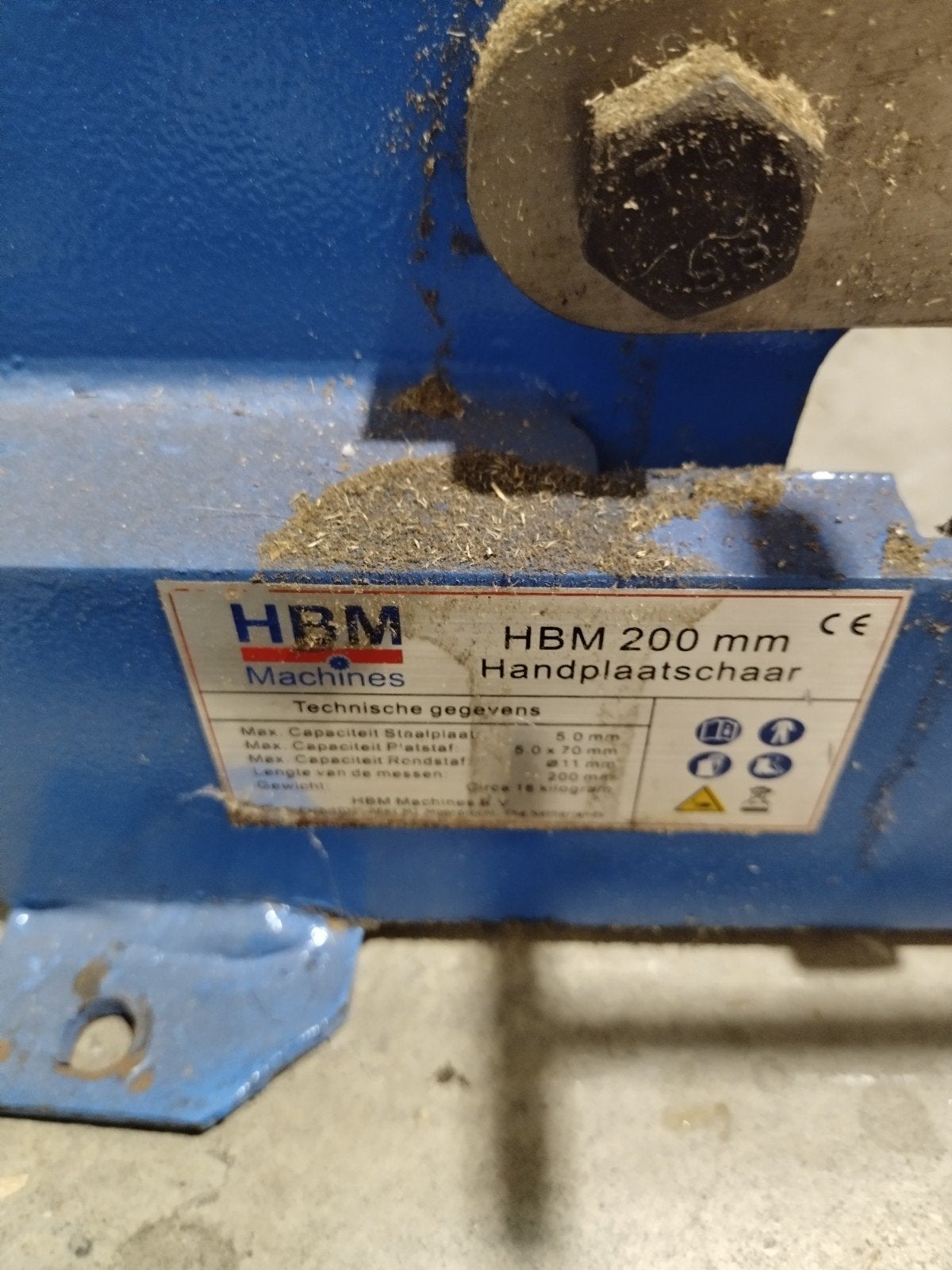 HBM 200 mm Handplaatschaar - Metaalschaar, Ophalen