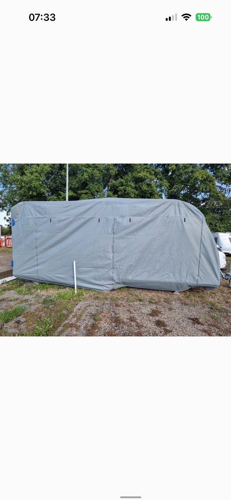 Te koop caravan hoes 5,2-5,8m, Ophalen of Verzenden, Zo goed als nieuw