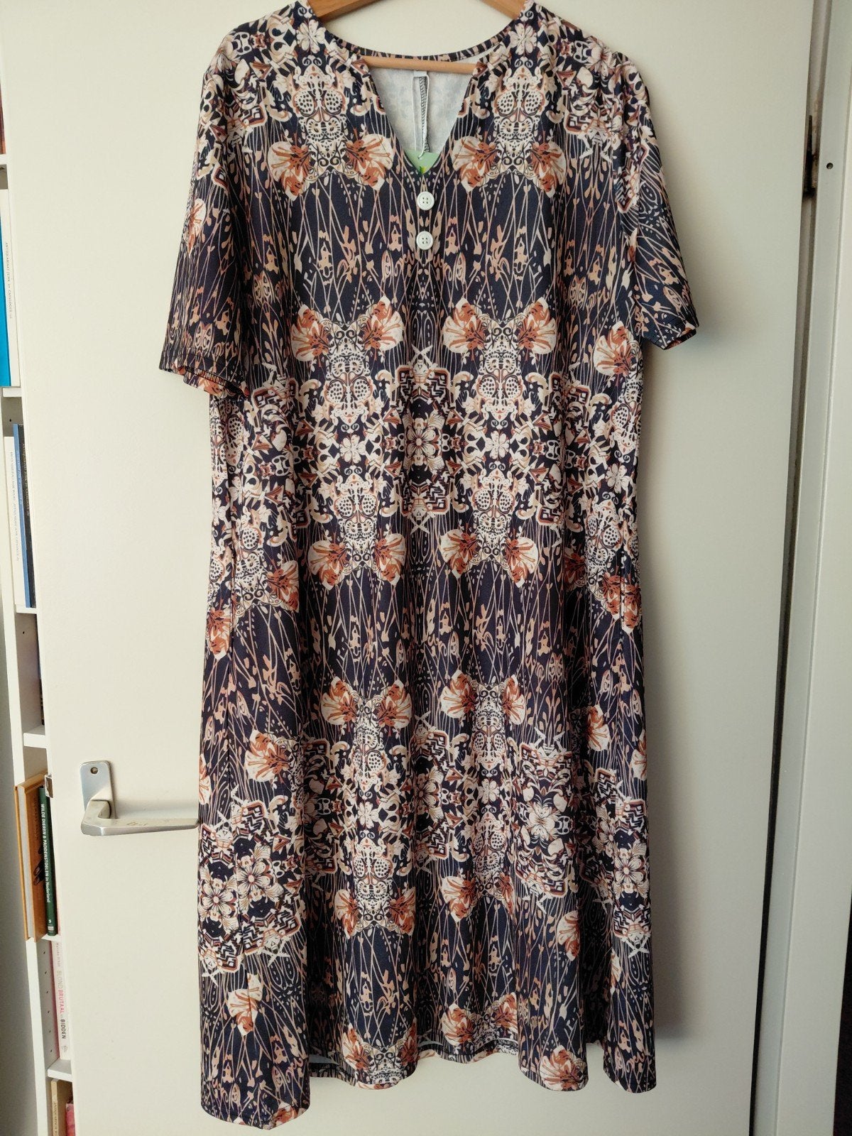 rose/ grijze zomerjurk.  nieuw  maat 46, Maat 46/48 (XL) of groter, Nieuw, Ophalen of Verzenden, Grijs