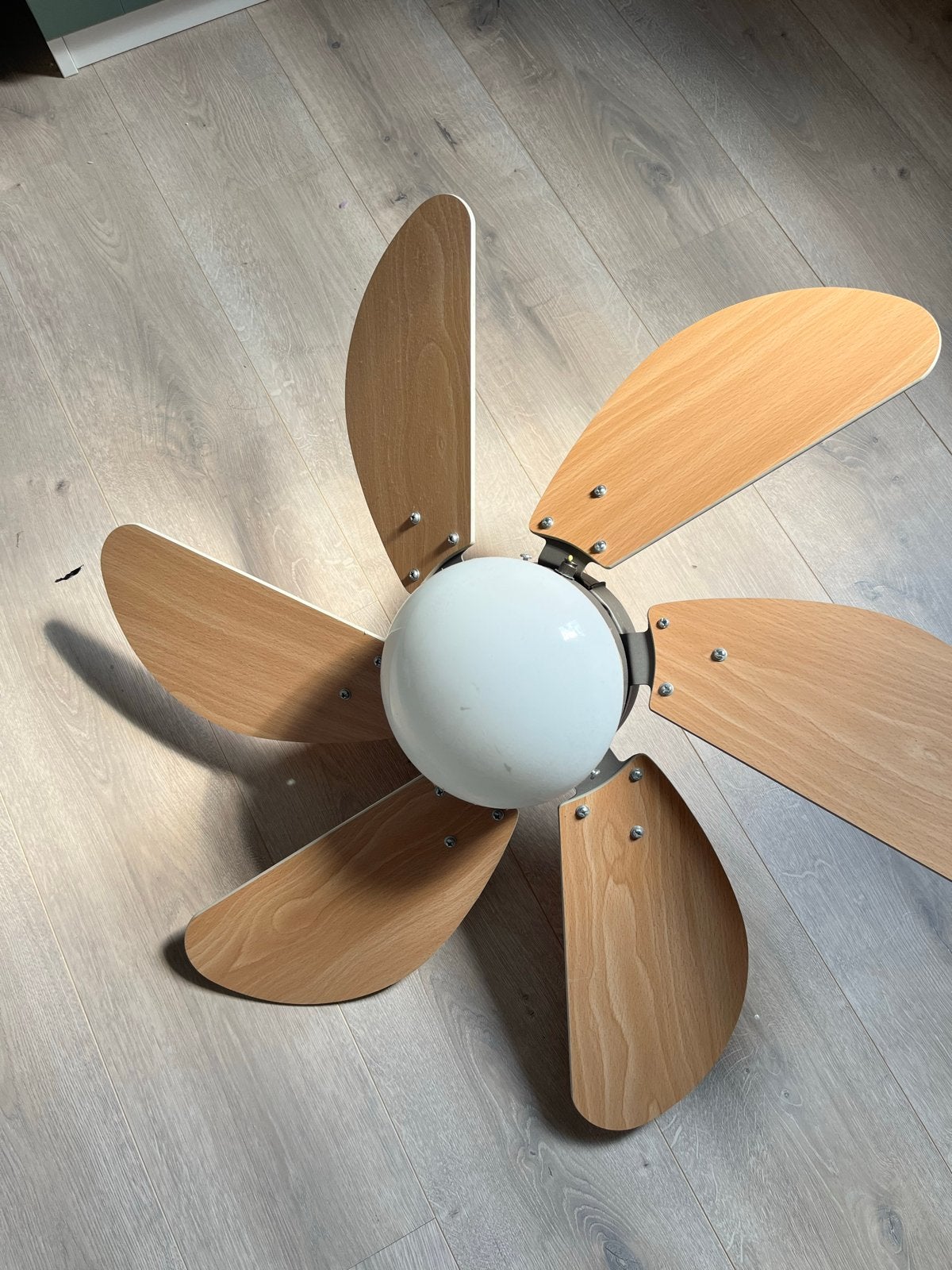 Plafondventilator met Houten Bladen, Witgoed en Apparatuur, Ophalen, Gebruikt, Plafondventilator