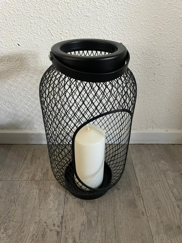 Lantaarn met kaars, Ophalen, Zo goed als nieuw, Hout