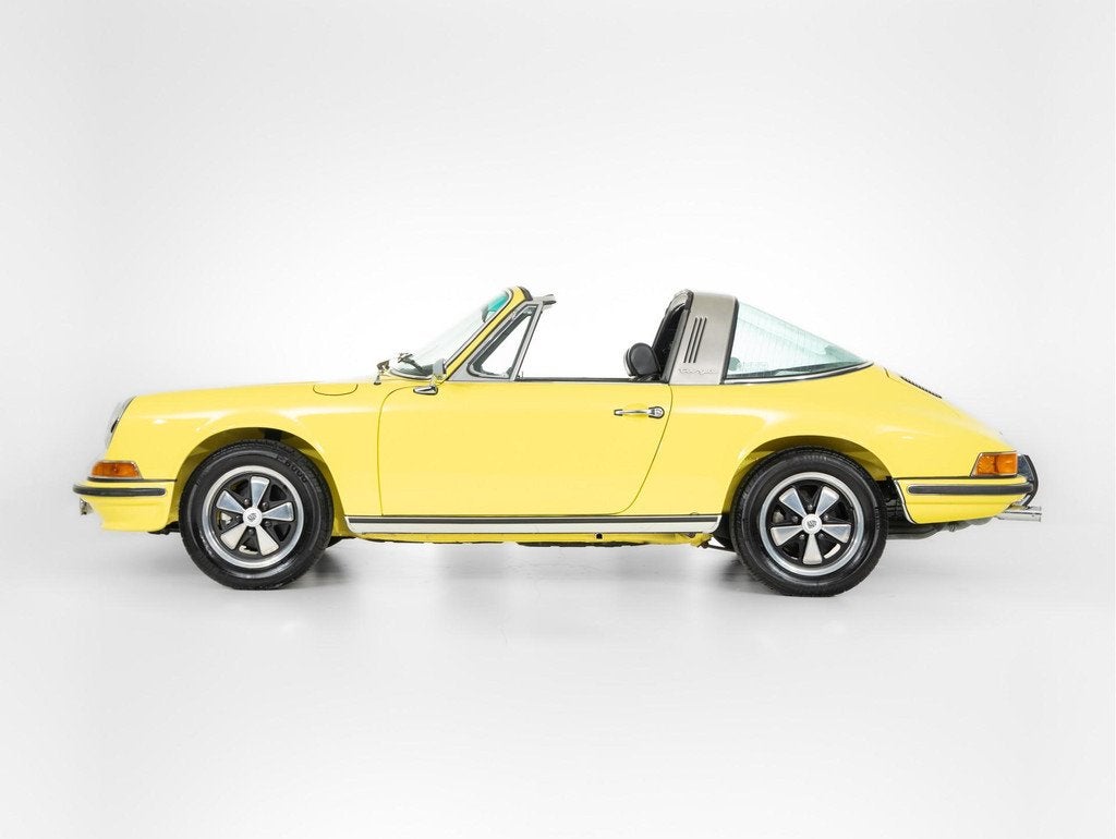 Porsche 911 S 2.4 Targa Ölklappe, Auto's, Oldtimers, Zwart, 190 pk, Cabriolet, 4 stoelen