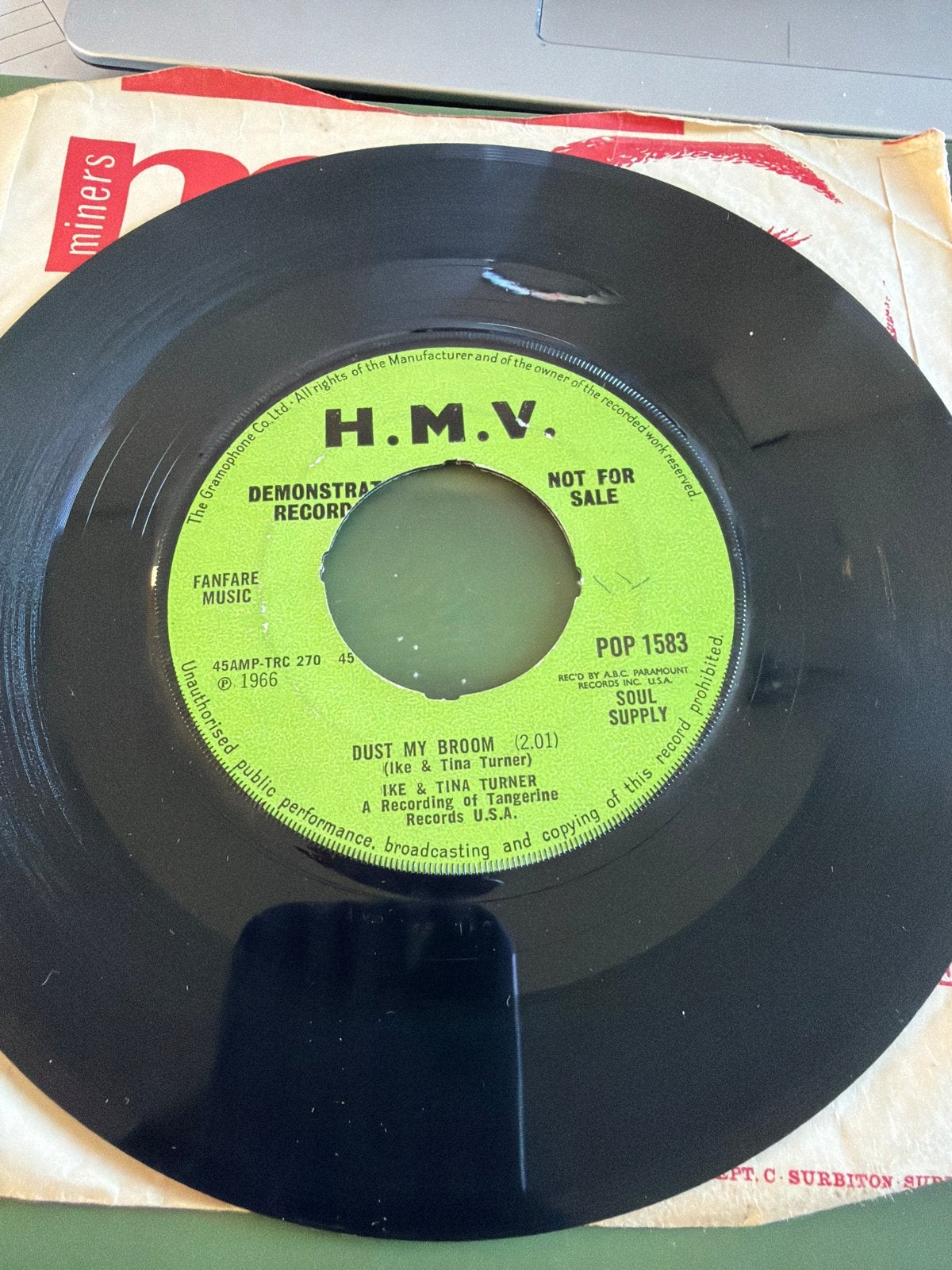 Ike & Tina Turner - Dust My Broom / I'm Hooked (1966 Single), Originele persing, Verzenden, Gebruikt, R&B en Soul