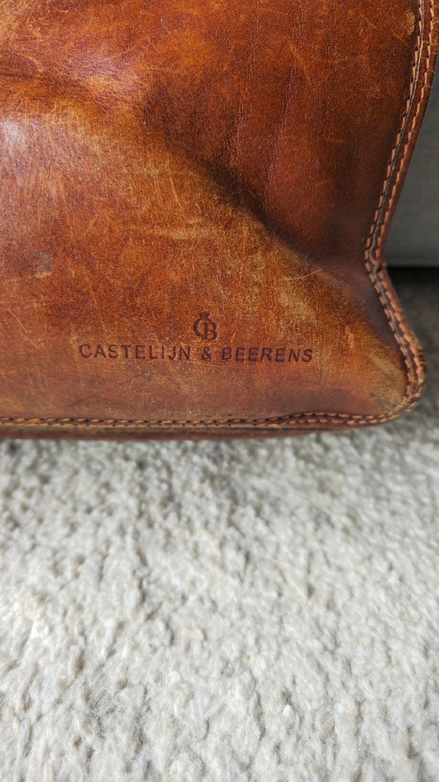 Castelijn & Beerens Leren Aktetas - Vintage Bruin, Ophalen of Verzenden, Gebruikt, Bruin, Overige typen