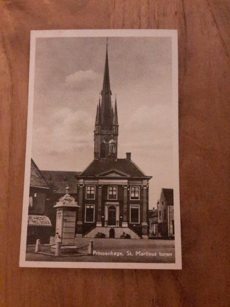 ak Breda Princenhage sint Martinus toren, Ophalen of Verzenden, 1940 tot 1960, Ongelopen, Noord-Brabant
