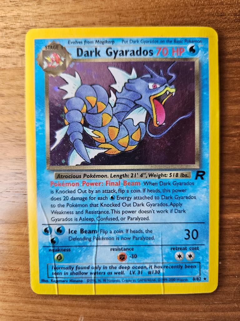 Dark Gyarados, Holo, 8/82, Team Rocket, Light Played, Hobby en Vrije tijd, Verzamelkaartspellen | Pokémon, Verzenden, Gebruikt