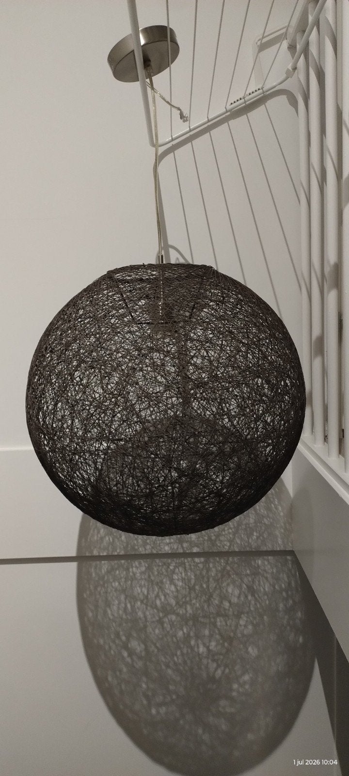 Decoratieve hanglamp, Ophalen, Kunststof, E27 (groot), Zo goed als nieuw