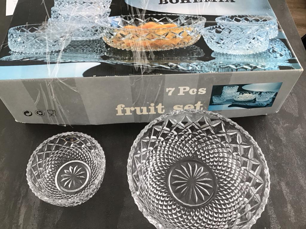BOHEMIA fruit set 7-delig nieuw in doos, Ophalen of Verzenden, Nieuw