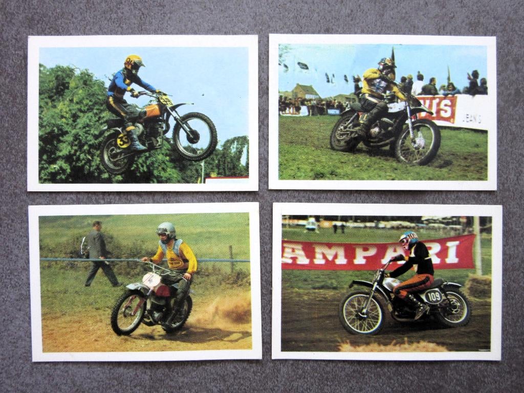 40 oude verzamelplaatjes crossmotoren cross motor speedway, Verzamelen, Automerken, Motoren en Formule 1, Gebruikt, Motoren, Ophalen of Verzenden
