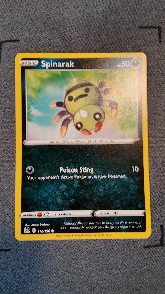 Spinarak 112 Lost Origin | Pokemon kaart, Ophalen, Zo goed als nieuw, Losse kaart