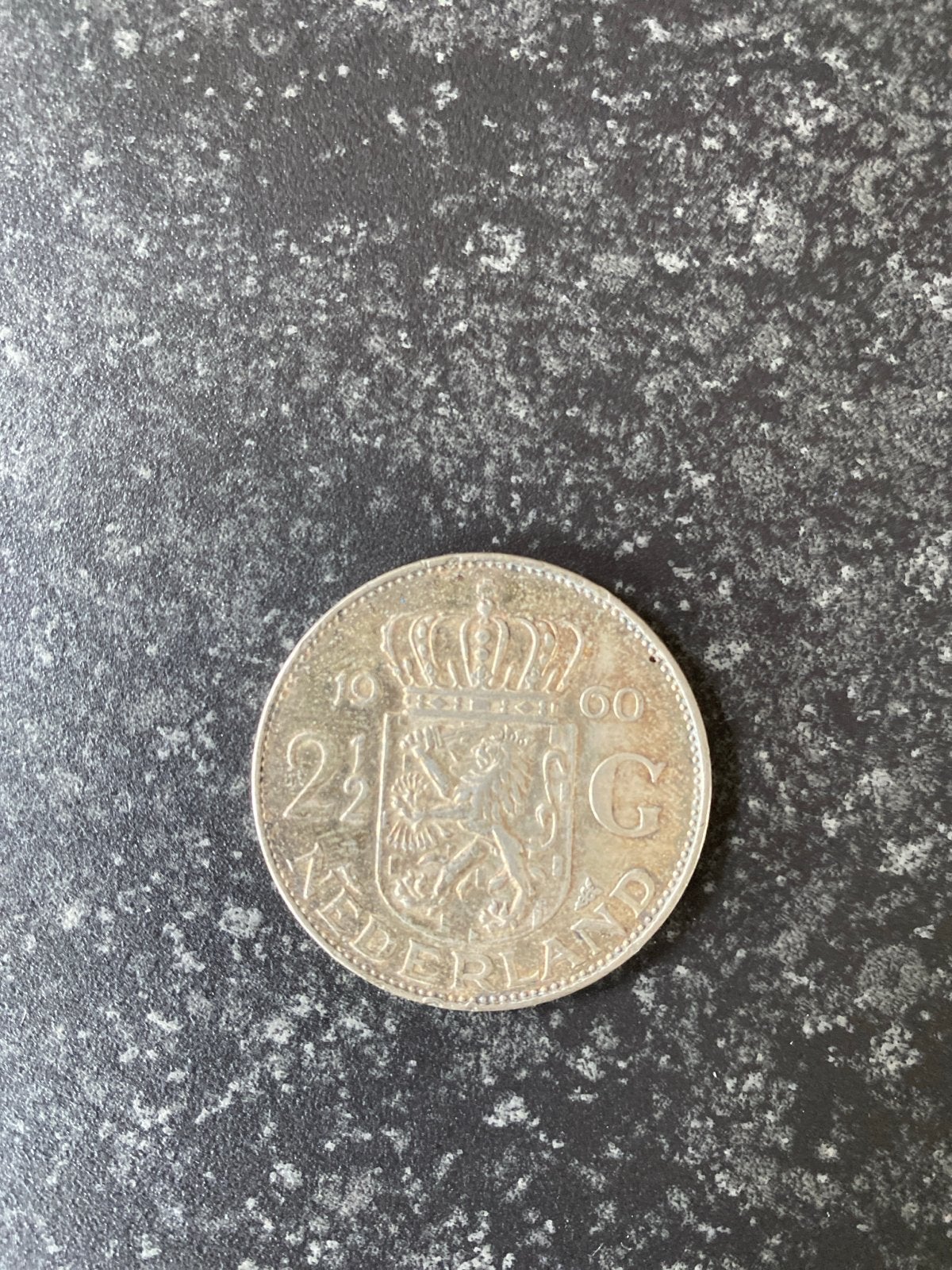 2½ Gulden Juliana 1960 Zilveren Munt, Koningin Juliana, Zilver, Ophalen of Verzenden, Losse munt