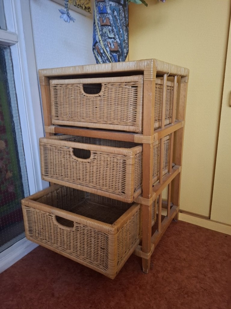 rotan ladenkastje, Ophalen, Overige materialen, Minder dan 50 cm, Gebruikt