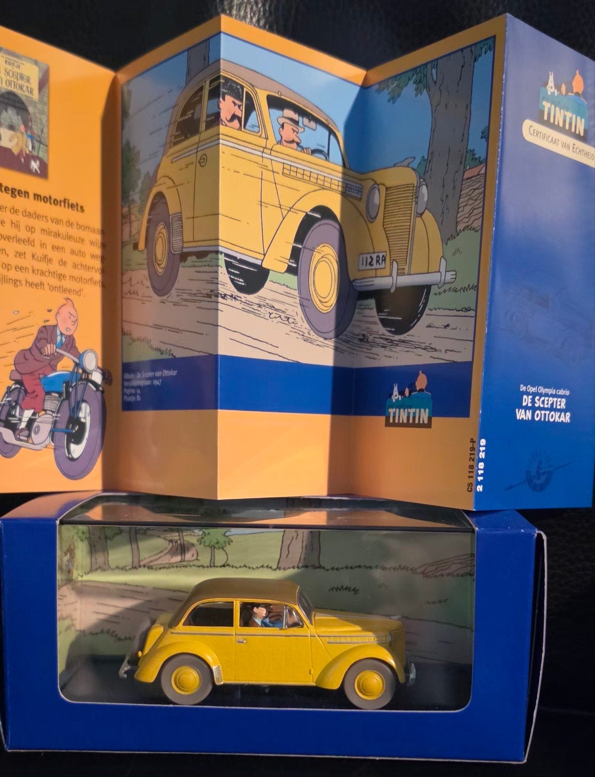 Kuifje Opel Olympia Cabriolet 1938 - De Scepter van Ottokar, Ophalen of Verzenden, Zo goed als nieuw