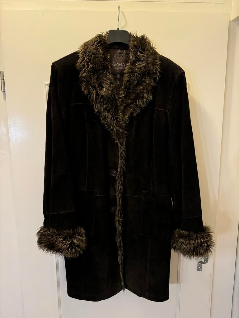 Arma echt lederen mantel - Maat 42, Kleding | Dames, Jassen | Winter, Ophalen of Verzenden, Gedragen, Maat 42/44 (L), Bruin