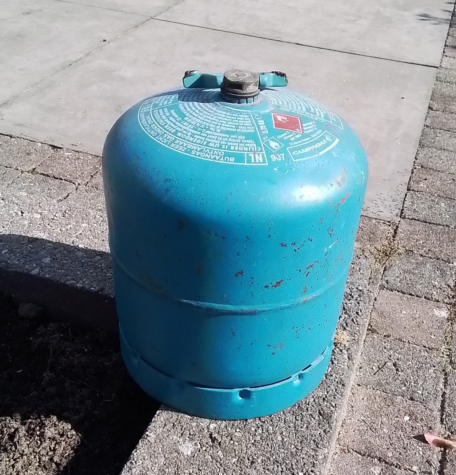 Lege Campingaz 907 Gasfles (Grootste Model) voor omruil, Caravans en Kamperen, Kampeeraccessoires, Ophalen