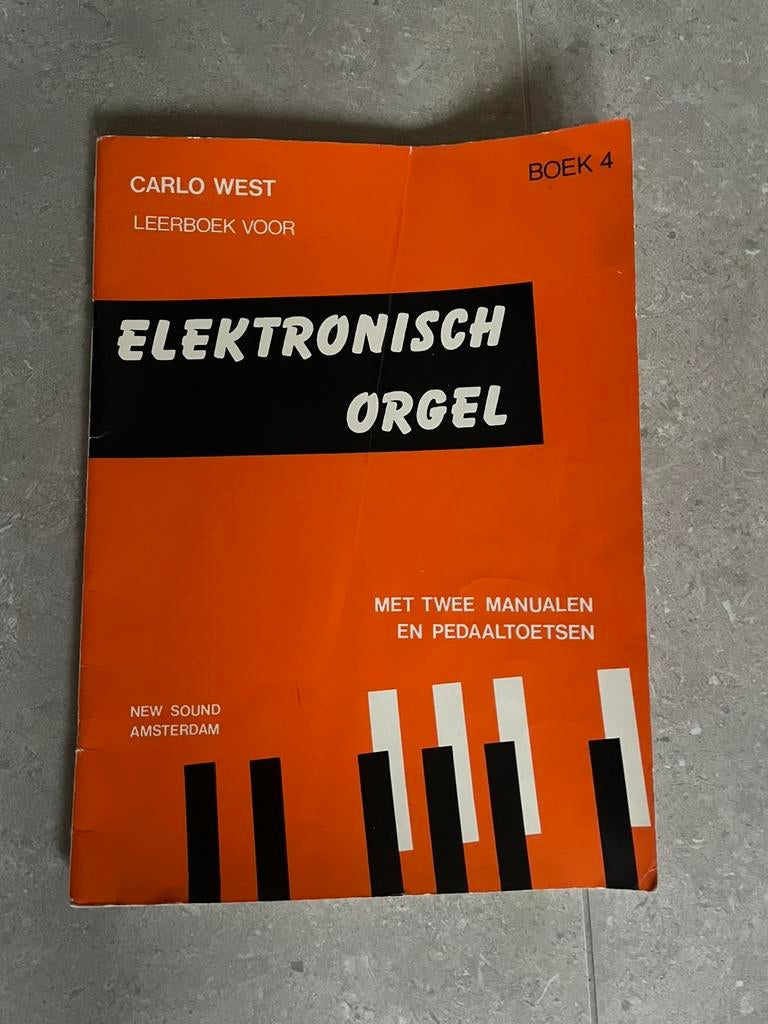 Leerboek voor elektronisch orgel Carlo West, Orgel, Gebruikt, Les of Cursus, Ophalen of Verzenden