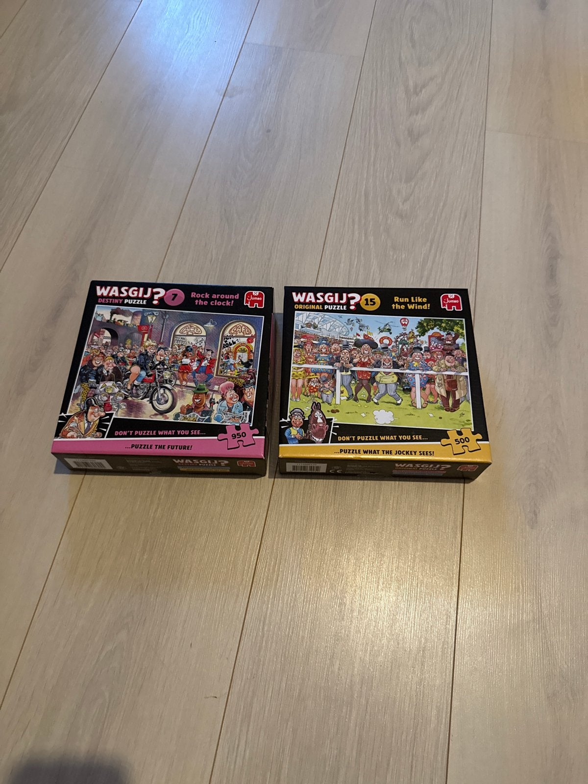 Wasgij Puzzels - 2 stuks: Destiny 7 & Original 15, Ophalen of Verzenden, 500 t/m 1500 stukjes, Zo goed als nieuw, Legpuzzel