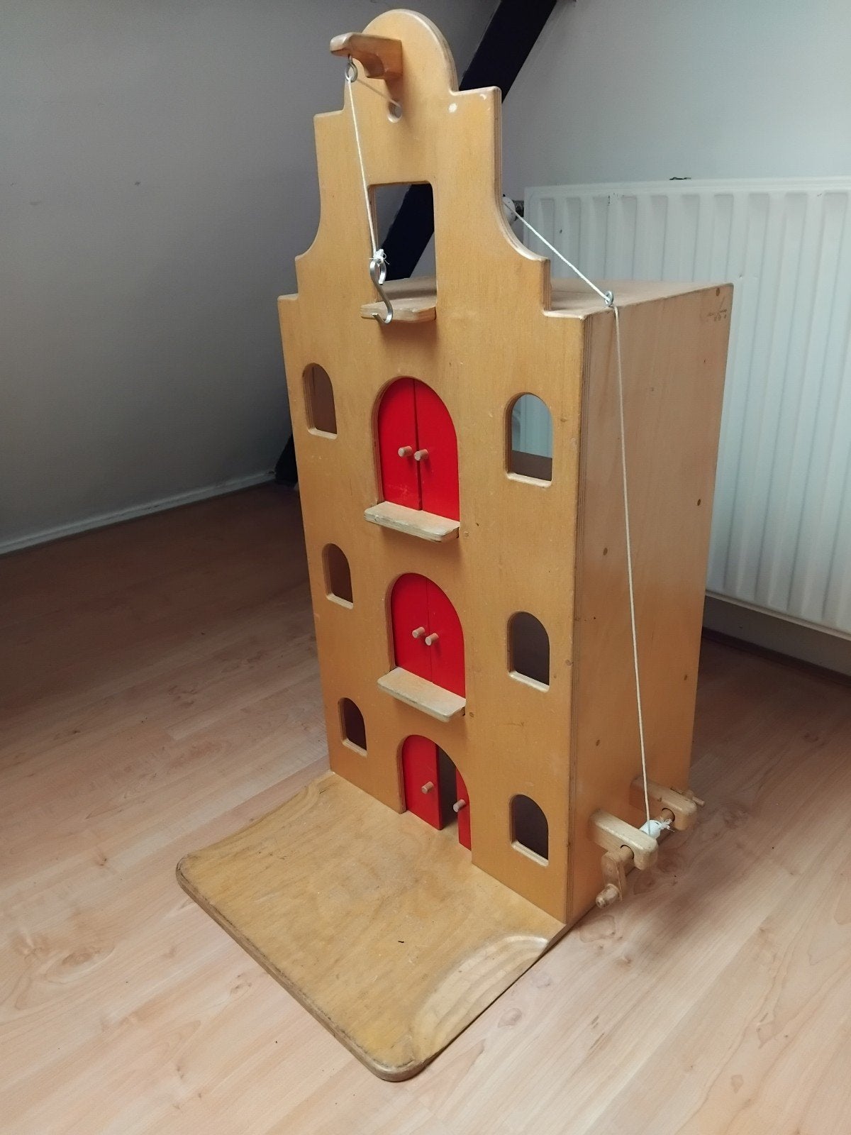 Van Dijk houten pakhuis vintage maar goede staat, Ophalen, Gebruikt, Poppenhuis