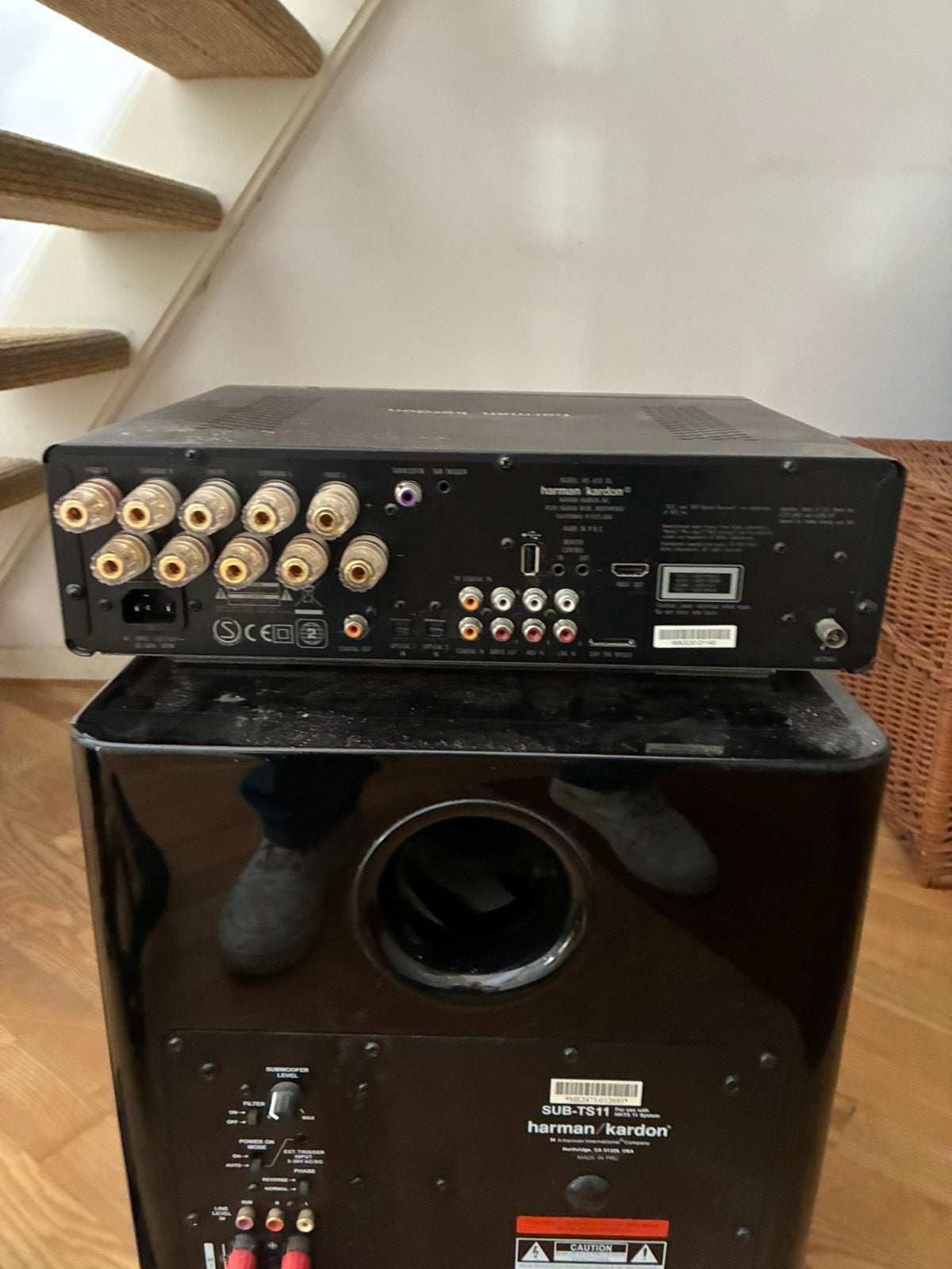 Harmon Kardon subwoofer en versterker, Audio, Tv en Foto, Ophalen, Zo goed als nieuw, 120 watt of meer, Overige merken