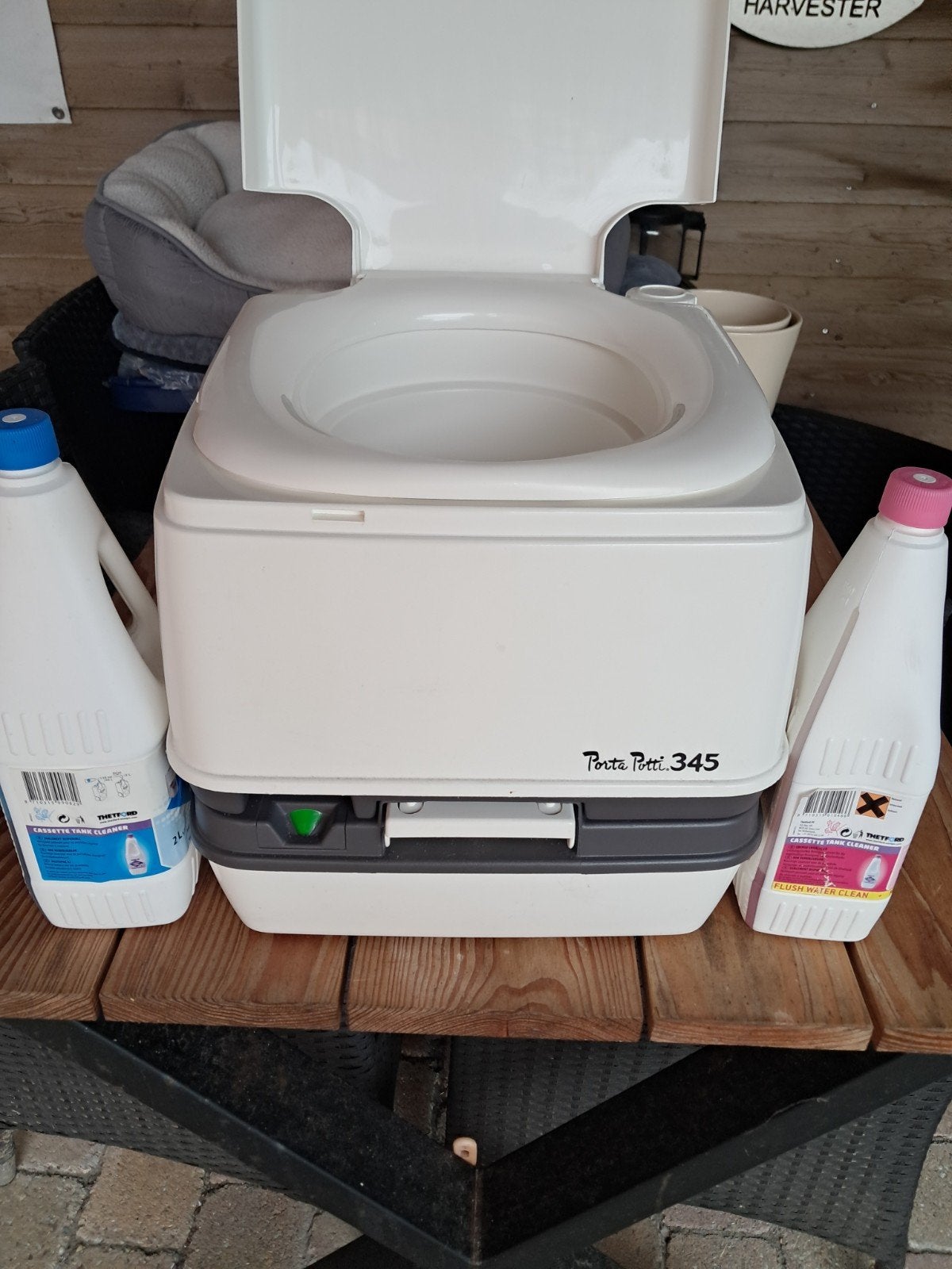 porta potti, Ophalen