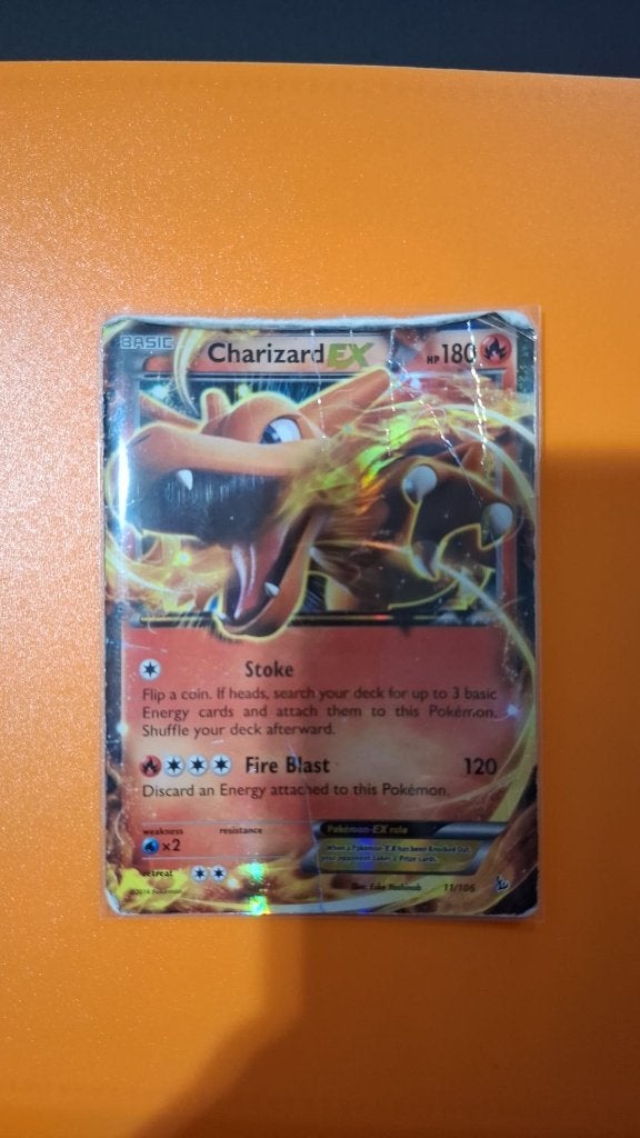 Charizard, Pokemon, 11/106, Flashfire, Verzenden, Zo goed als nieuw, Losse kaart, Foil