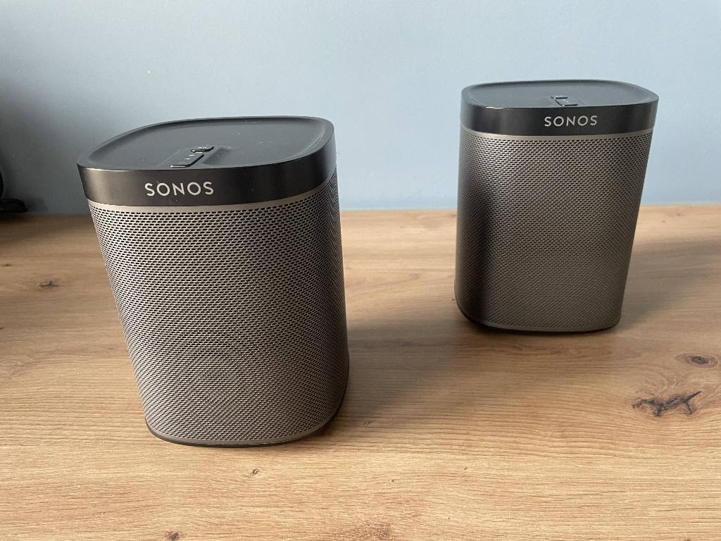 Sonos Play 1, Stereo Set Zwart en steuntjes