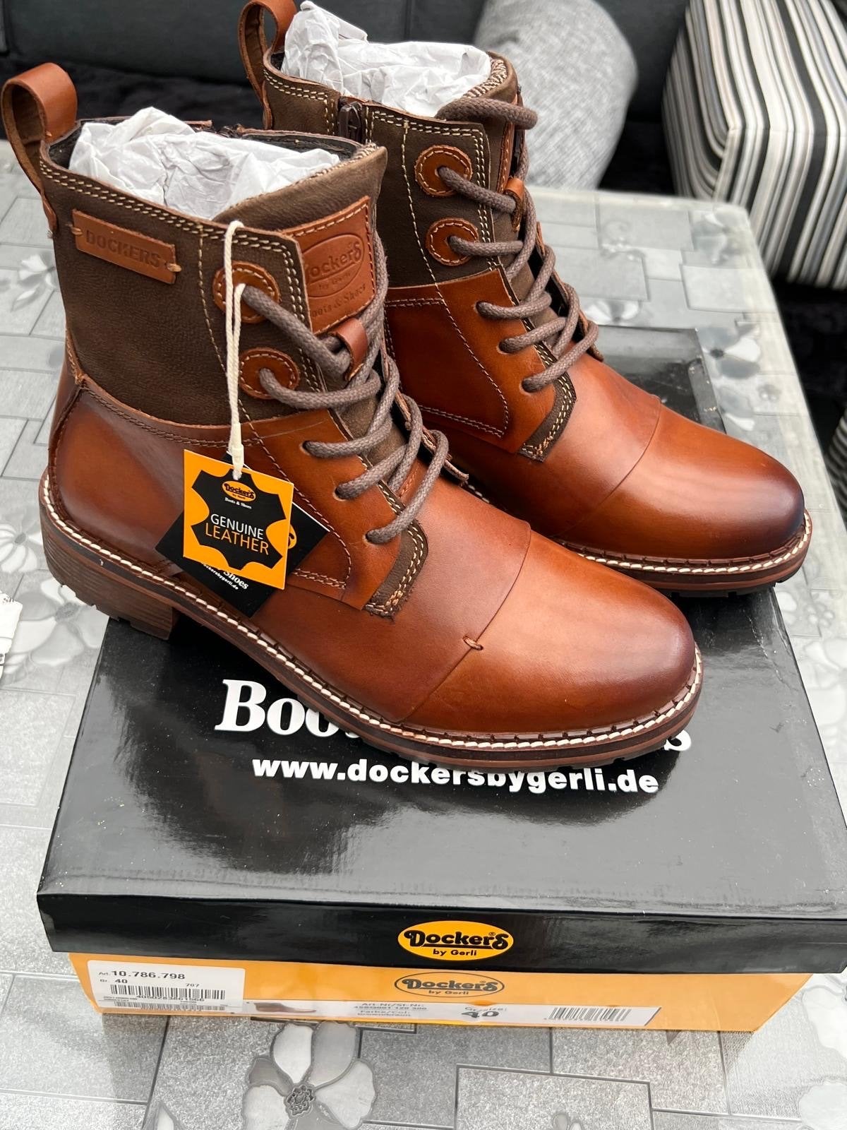 Nieuwe Dockers by Gerli Boots - Maat 40, Bruin, Boots, Nieuw, Ophalen of Verzenden
