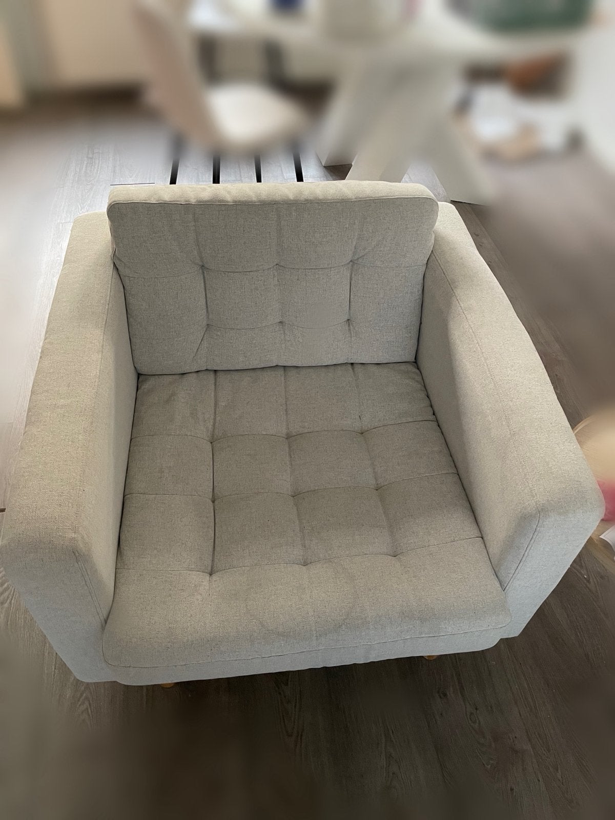 Ikea Landskrona fauteuil, Ophalen, 75 tot 100 cm, Zo goed als nieuw, Stof