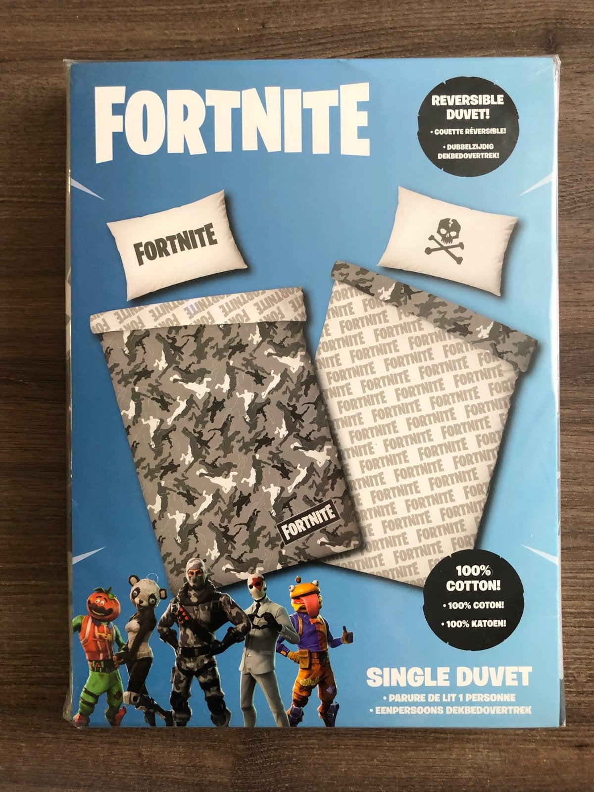 Fortnite eenpersoons dekbedovertrek - omkeerbaar, Eenpersoons, Meerkleurig, Dekbedovertrek, Katoen