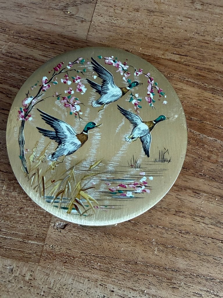 Vintage Stratton poederdoos "Flying Ducks", Ophalen of Verzenden