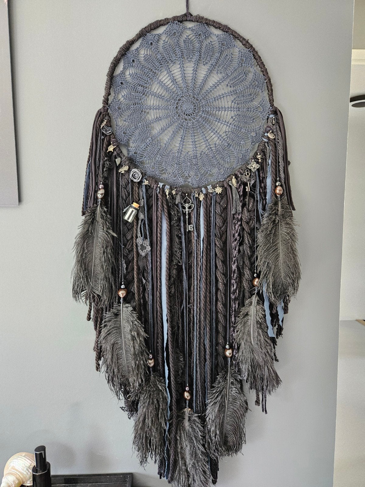 dromenvanger XL zwart wandkleed bohemian, Ophalen of Verzenden, Zo goed als nieuw