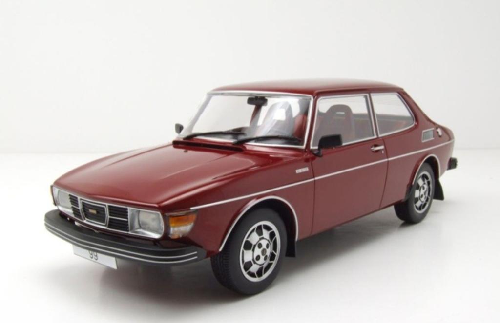 1:18 Saab 99 Turbo uit 1977 Rood Model Car Groep, Ophalen of Verzenden, Nieuw, Auto, Overige merken