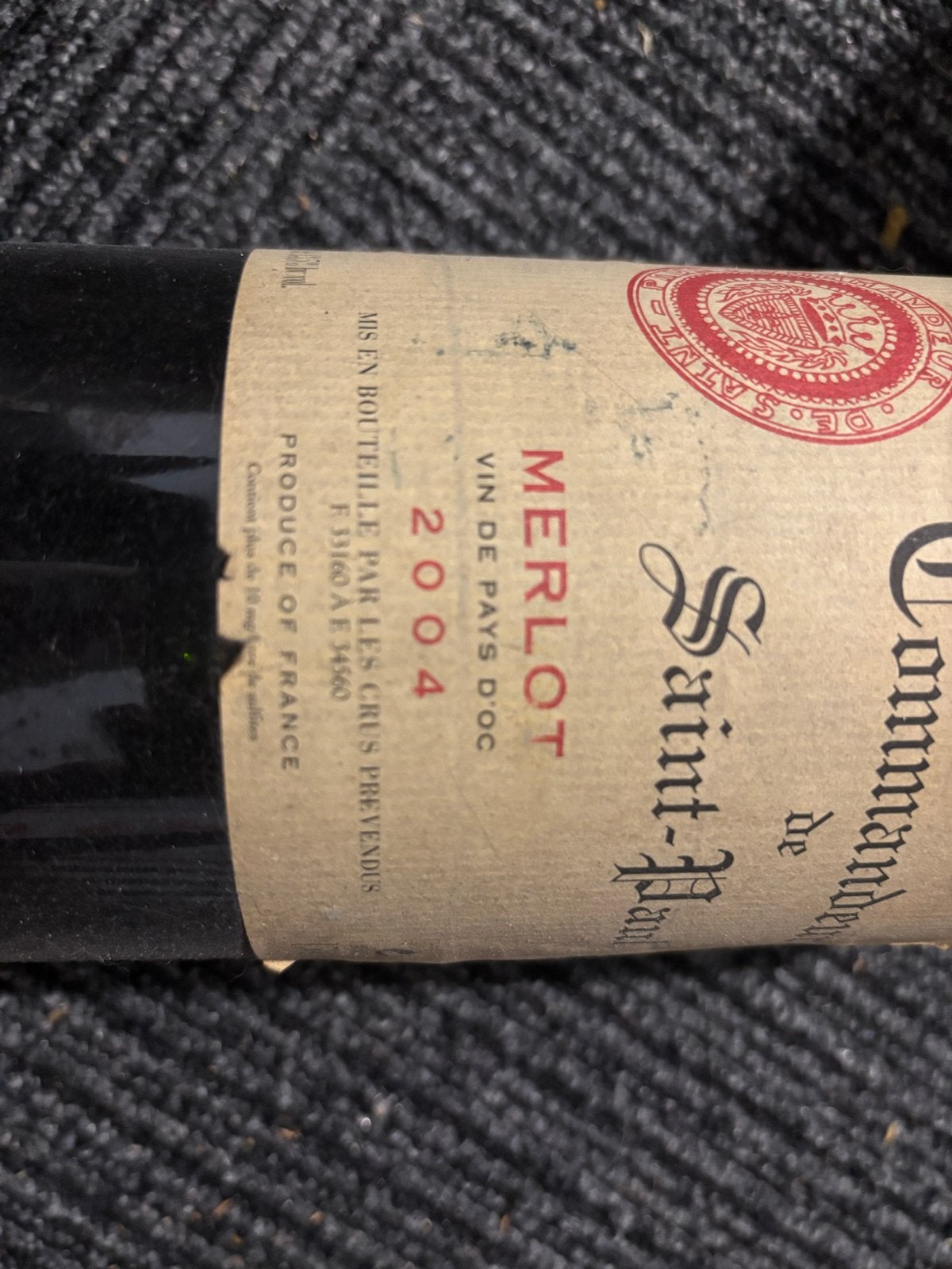 Commandeur de Saint-Paul Merlot 2004, Ophalen, Gebruikt, Frankrijk, Rode wijn