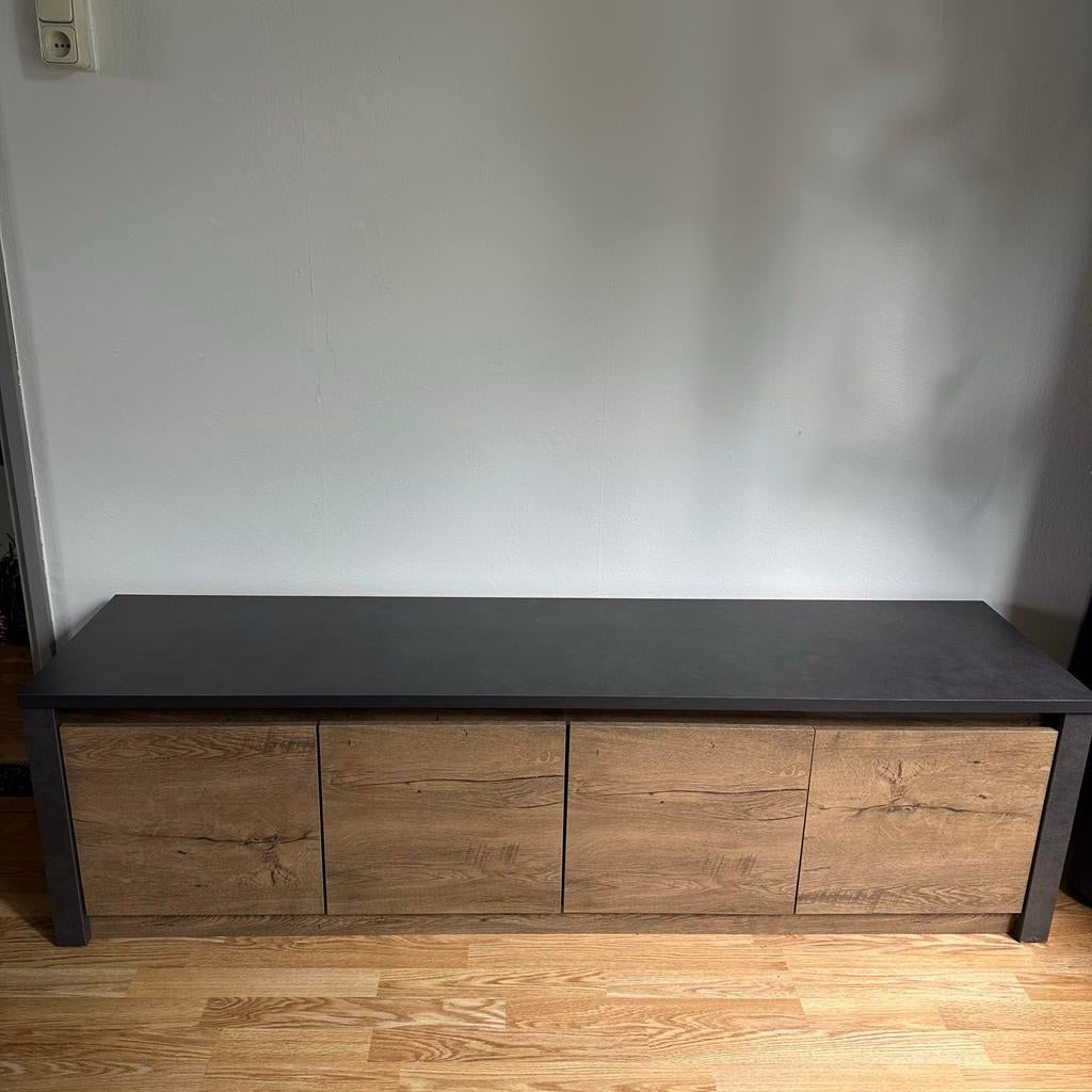 3-delige meubelset: tv-meubel, dressoir en salontafel, Ophalen, 150 tot 200 cm, Zo goed als nieuw, 25 tot 50 cm