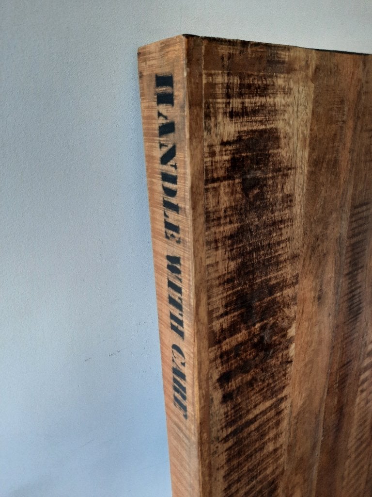 Tafel met industriële look, Ophalen, 200 cm of meer, 50 tot 100 cm, Zo goed als nieuw