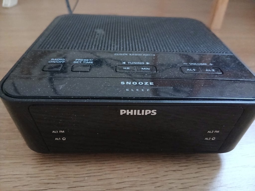 Philips AJ3116 Digitale Wekkerradio met Dubbel Alarm – €5, Ophalen of Verzenden, Gebruikt, Digitaal