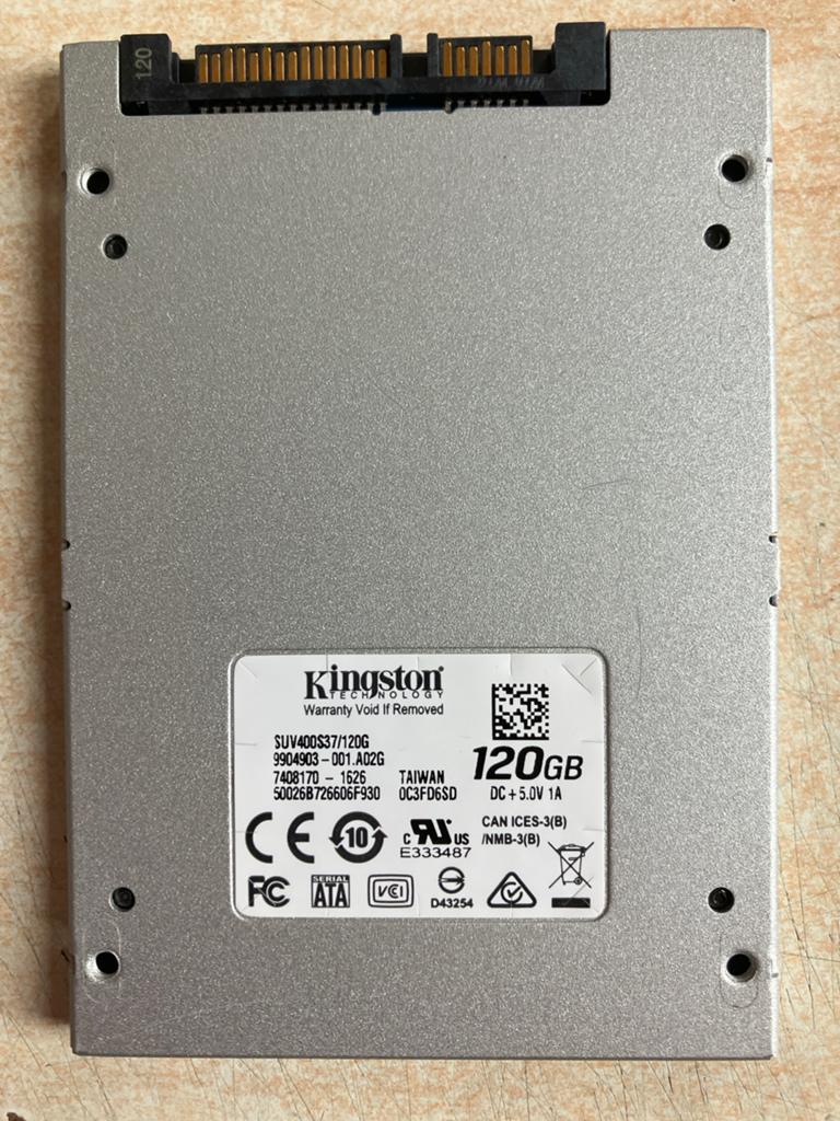 Kingston SSD 120GB SATA, Computers en Software, Harde schijven, Intern, Verzenden, Laptop, SSD