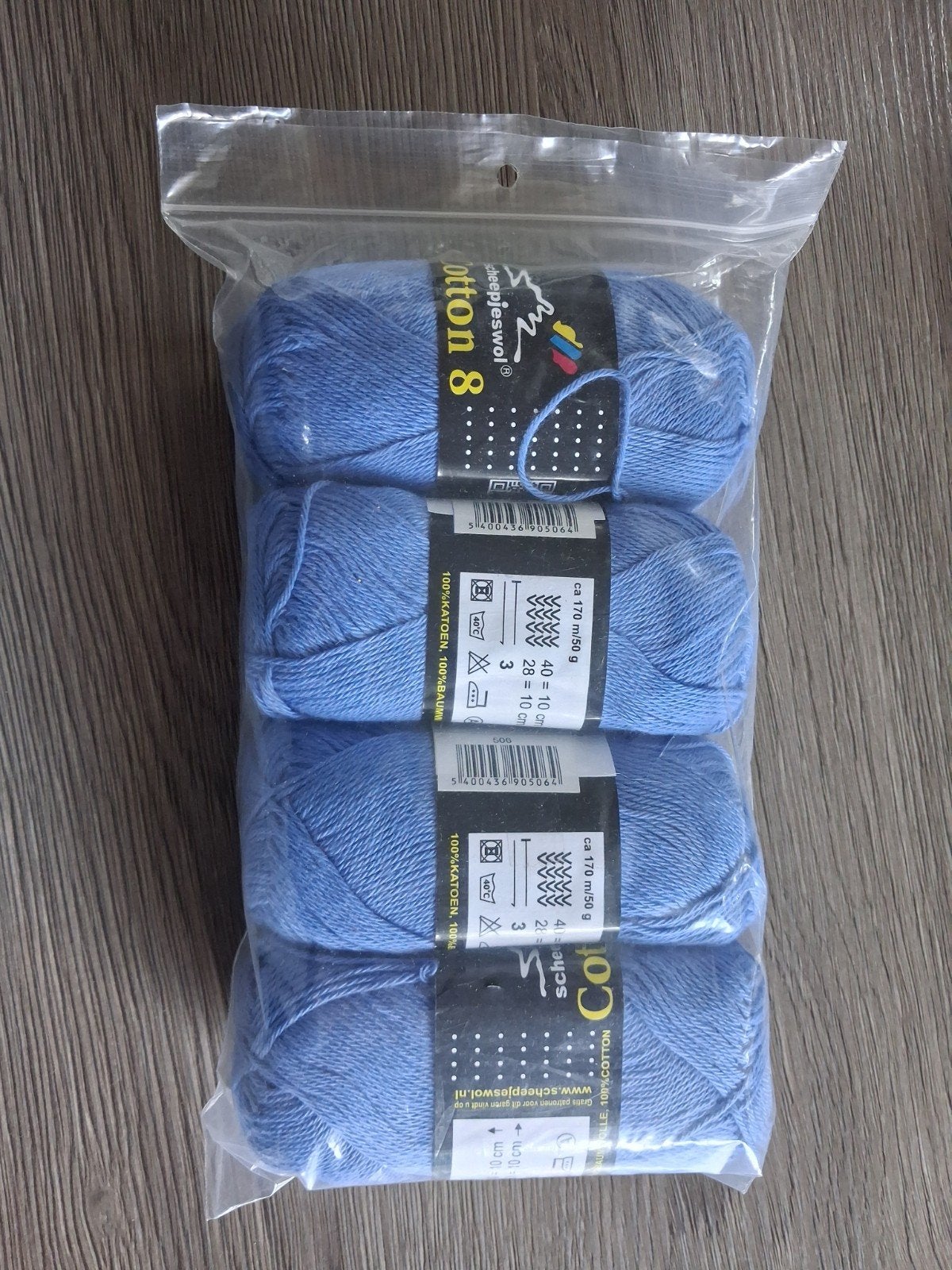 Scheepjes Wol Cotton 8 met Breipatroon - 100% Katoen, Ophalen of Verzenden, Nieuw, Breien of Haken, Wol of Garen