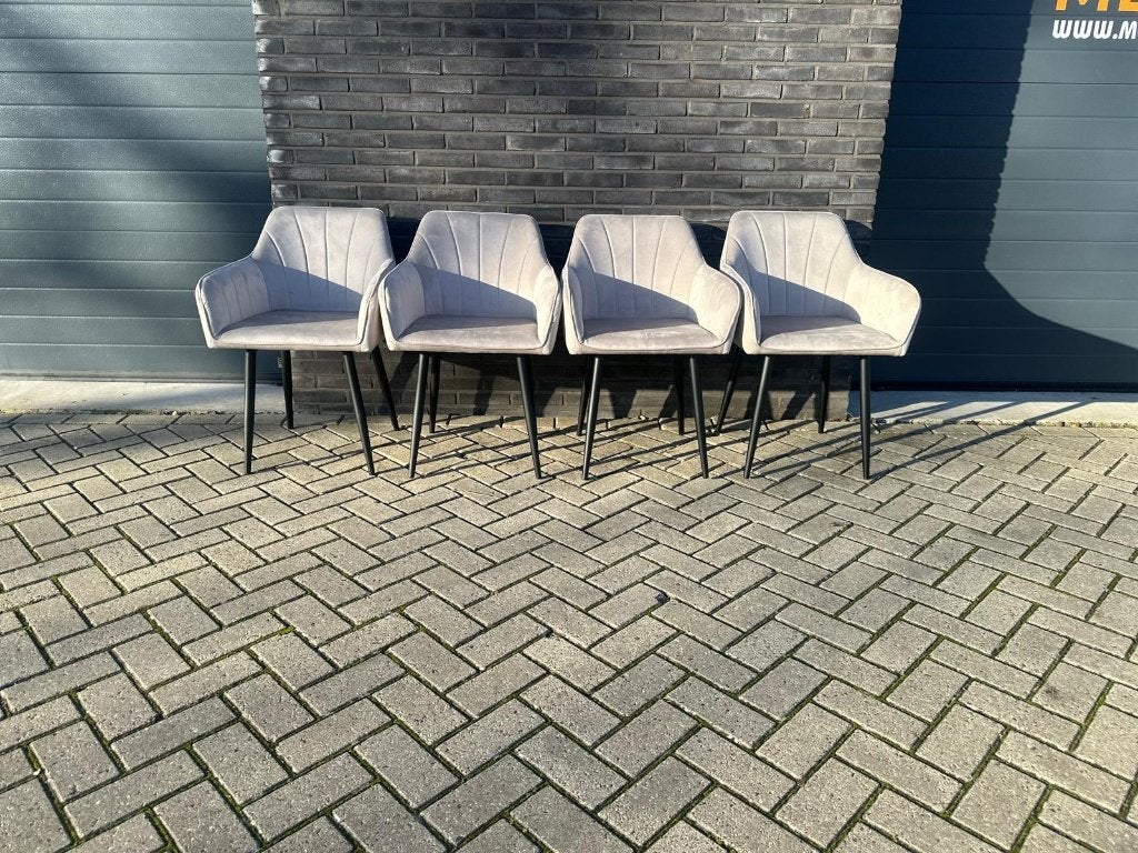 Aanbieding! Nieuwe Velvet Stoelen – 4 voor €200, Ophalen, Nieuw, Vijf, Zes of meer stoelen, Stof