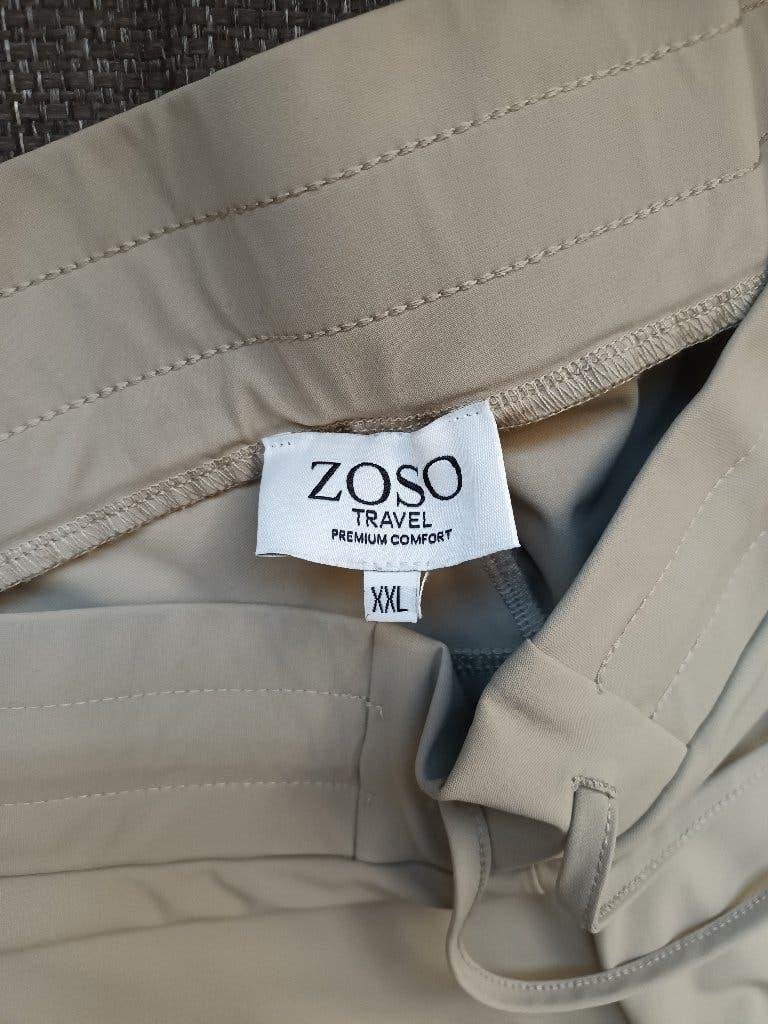 Zoso travelstof pantalon broek dames olijfgroen xxl, Maat 46/48 (XL) of groter, Ophalen of Verzenden, Zo goed als nieuw, Lang
