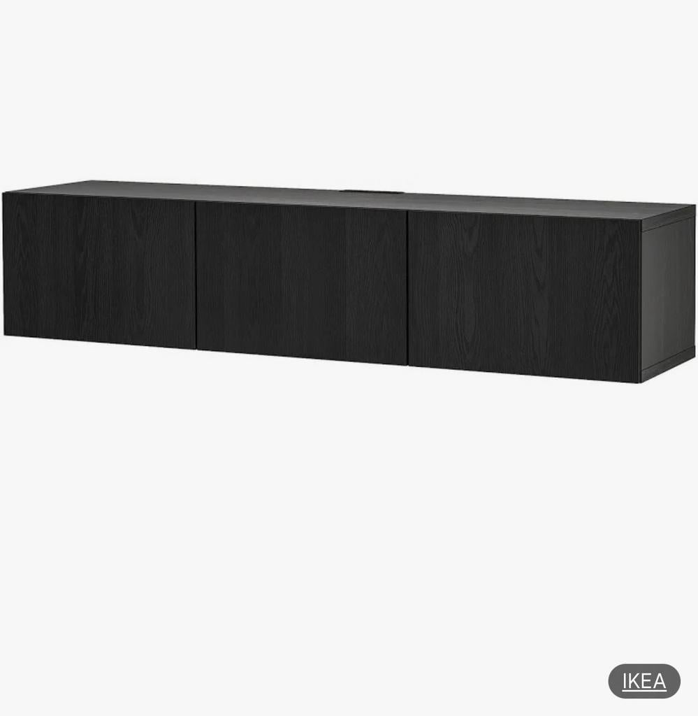 IKEA Besta tv kast meubel - Zwart 1 stuk, Ophalen, Gebruikt, 50 tot 100 cm, Minder dan 100 cm