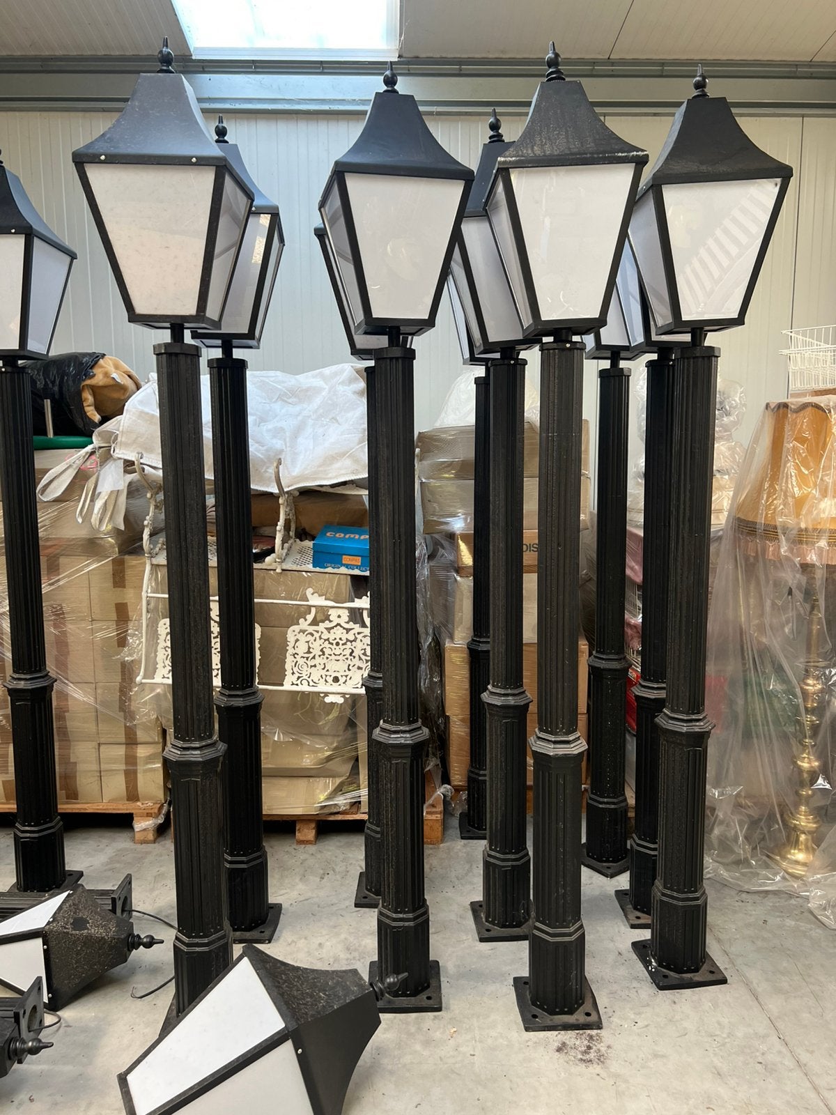 Grote gietijzeren lantaarnpalen 260 cm, Ophalen, Staande lamp, 50 tot 250 watt, IJzer