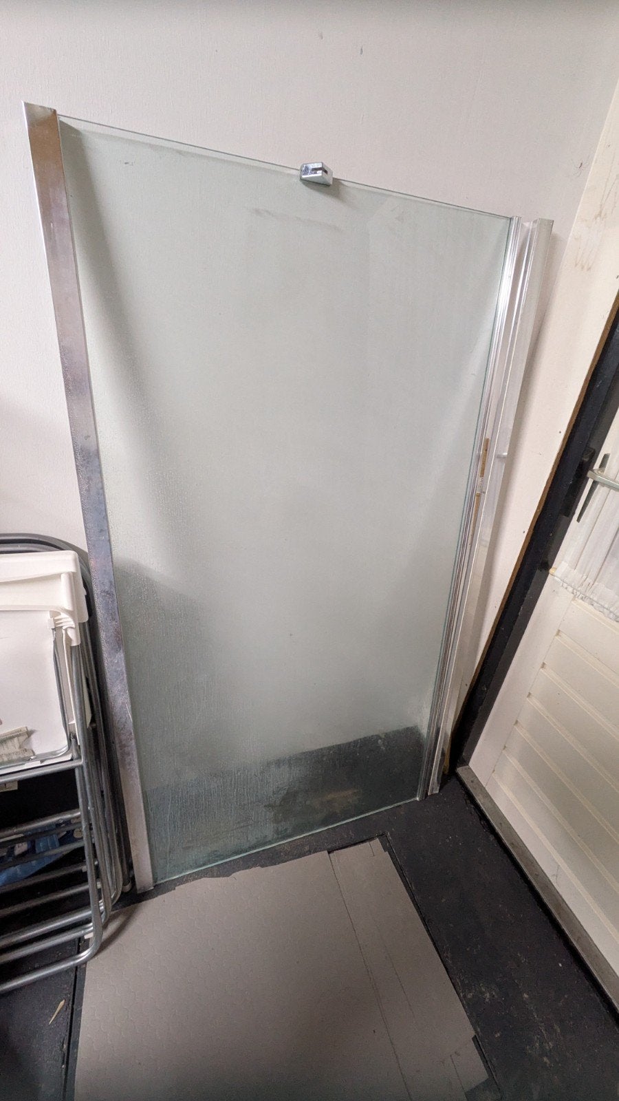 Glazen douchedeur of scheidingswand, Doe-het-zelf en Verbouw, Ophalen, Gebruikt, 80 tot 120 cm, Overige typen