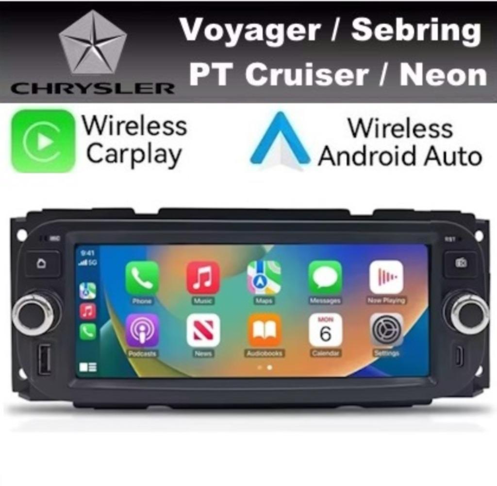 Chrysler Voyager PT Cruiser android 14 navigatie carplay dab, Ophalen of Verzenden, Nieuw