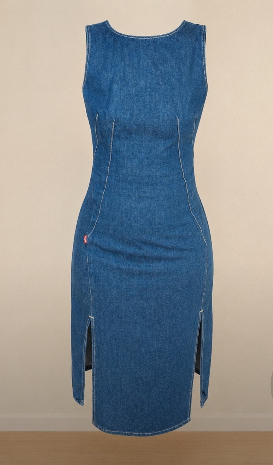Vintage denim jurk Levi's XS, Blauw, Ophalen of Verzenden, Zo goed als nieuw, Maat 34 (XS) of kleiner