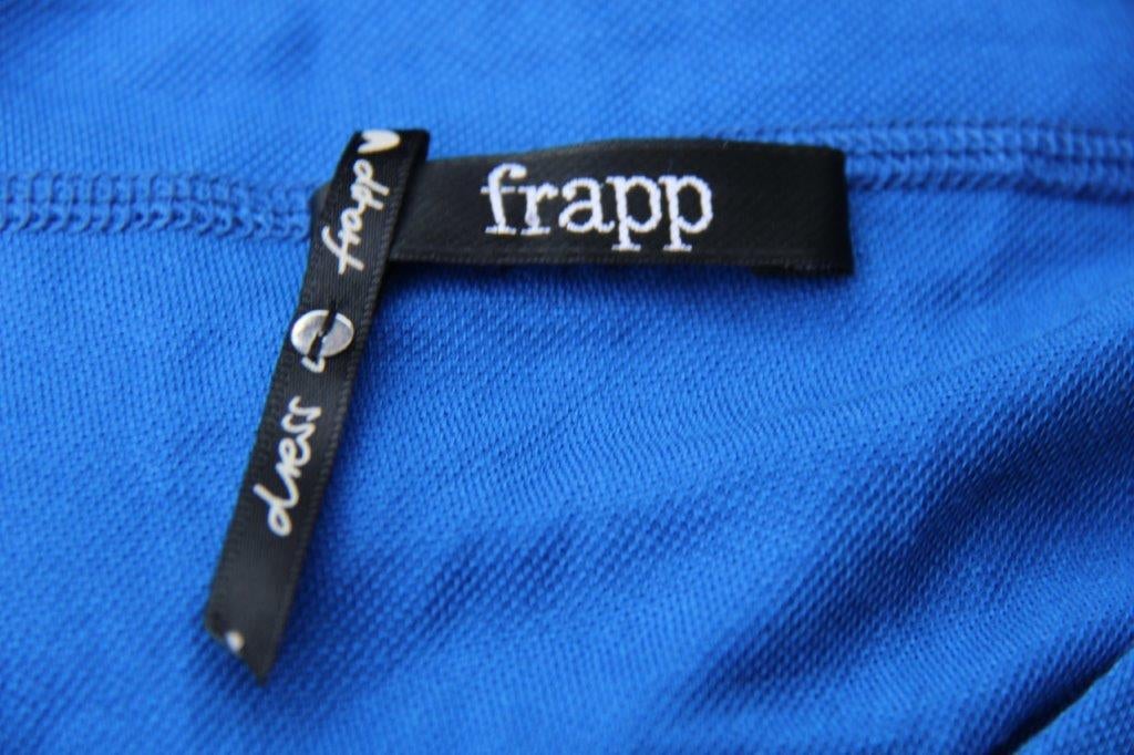 Jurk blauw Frapp mt XL Vaste prijs, Kleding | Dames, Frapp, Maat 46/48 (XL) of groter, Zo goed als nieuw, Knielengte