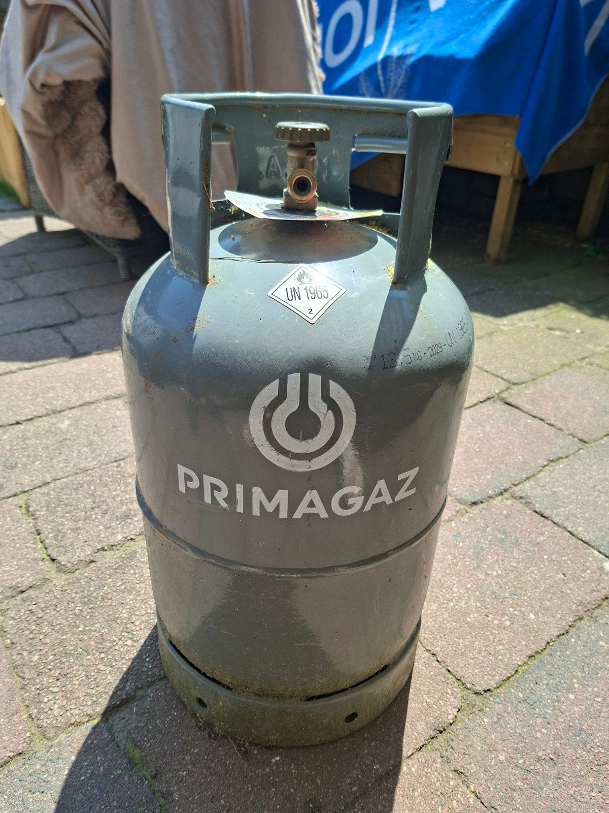 Gasfles, Ophalen, Gebruikt