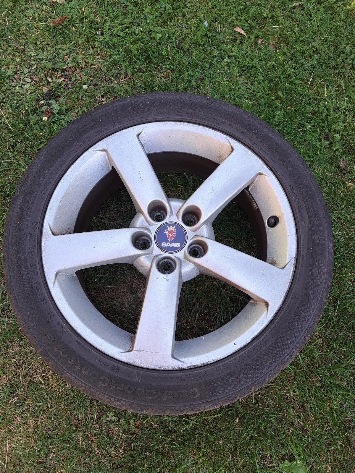 saab velgen met zomerbanden  - 17 inch, Ophalen