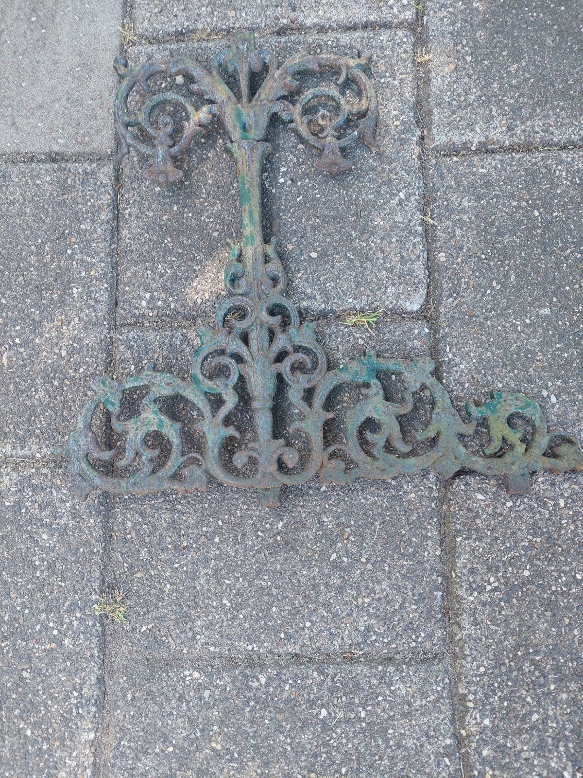 Antiek gietijzeren ornament, decoratief, Ophalen