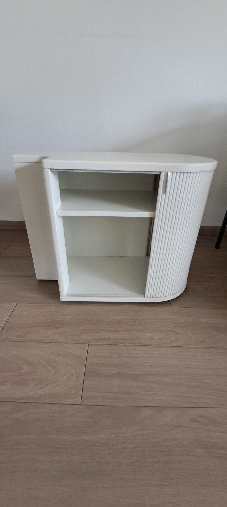 Auping Auronde nachtkastje met roldeurtjes, Frans de la Haye, Ophalen, Gebruikt, 45 tot 65 cm, Minder dan 55 cm